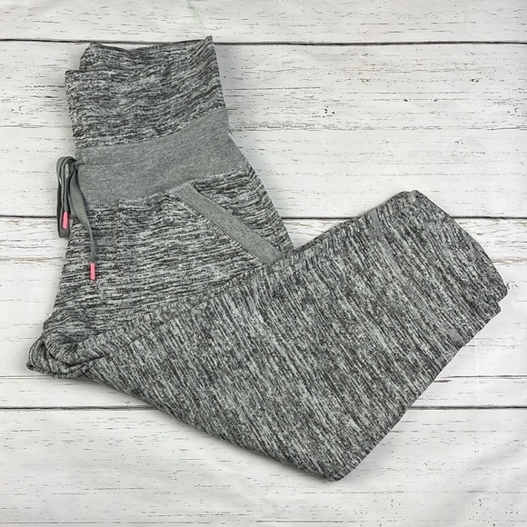 Athleta Chillax Foldover Capri Heather Grey Lounge Activewear Pants - Picture 6 of 11